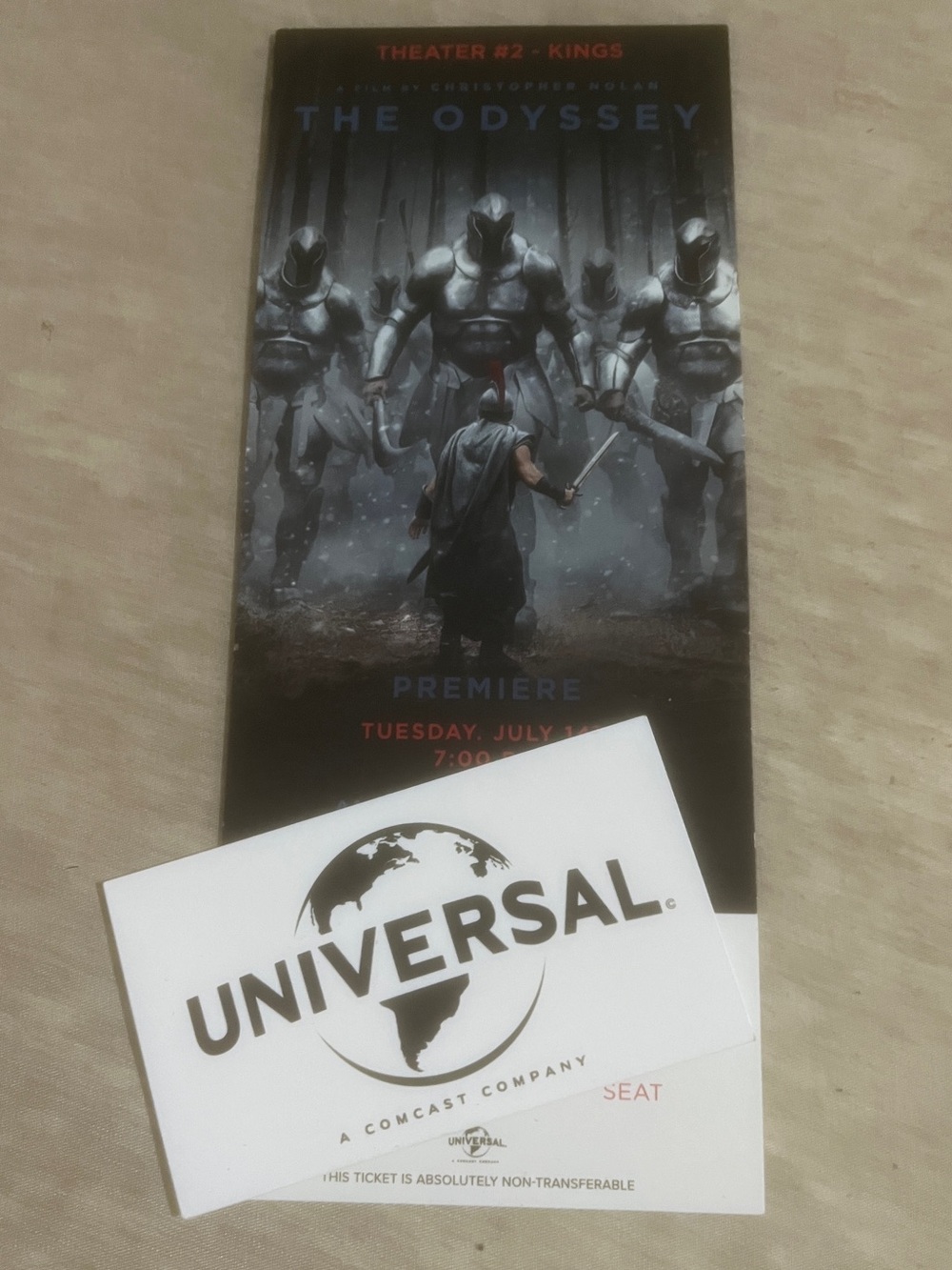 The Odyssey BOTH Premiere Tickets NY & Pin 7/14/2026 READ. SEE my others - Picture 3 of 9